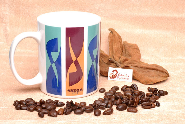 Tsuge coffee mug 2013 painted pottery